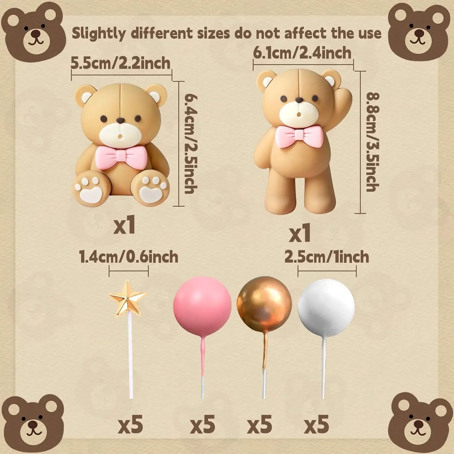 Bollformade Tårtdekorationer