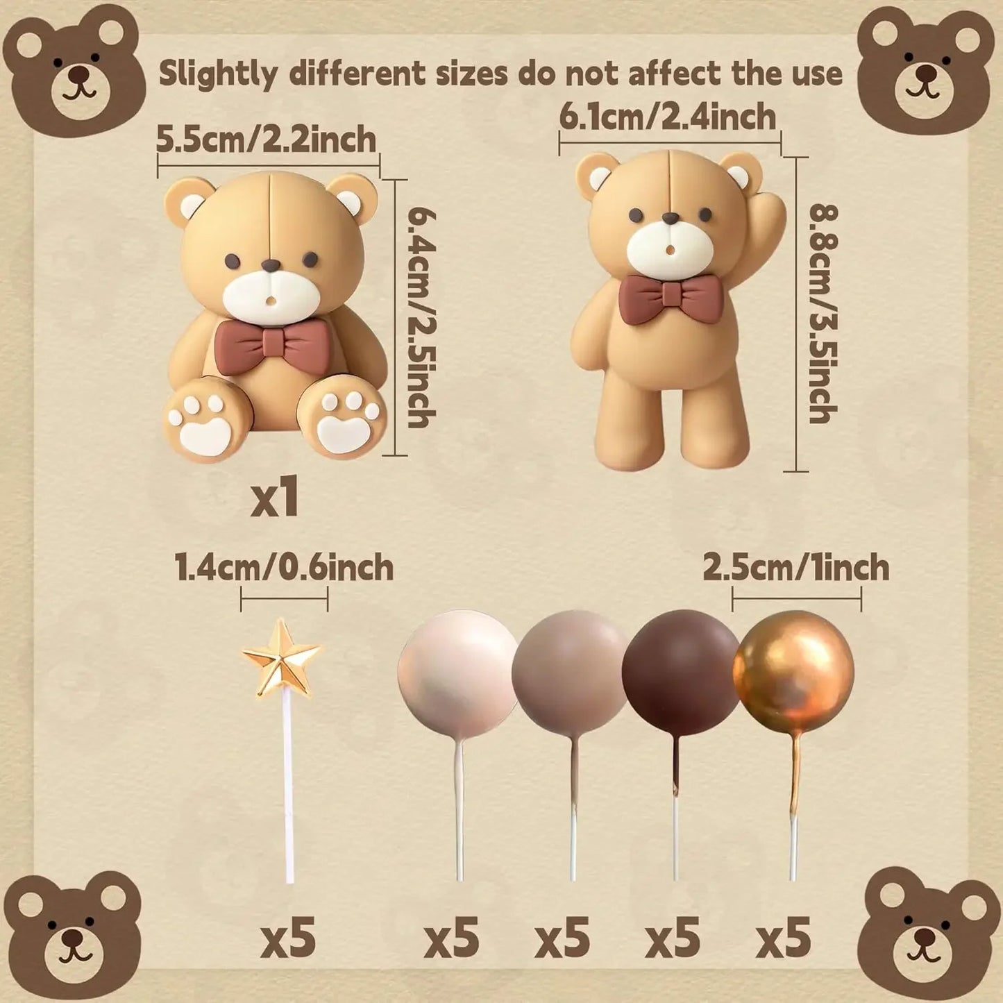 Bollformade Tårtdekorationer