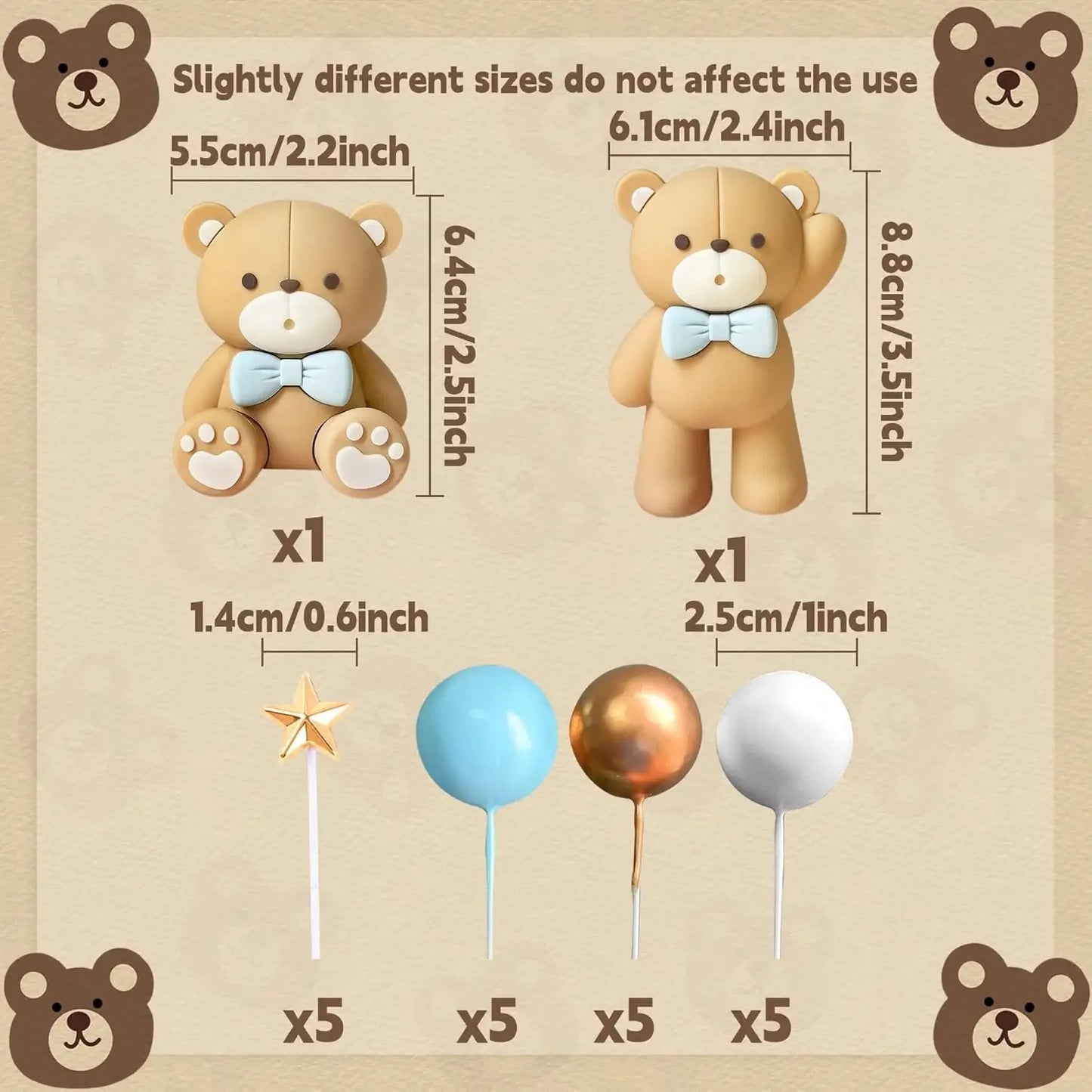 Bollformade Tårtdekorationer